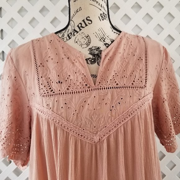 Knox Rose L Peachtree Eyelet Top NWT #7358 - Picture 2 of 11